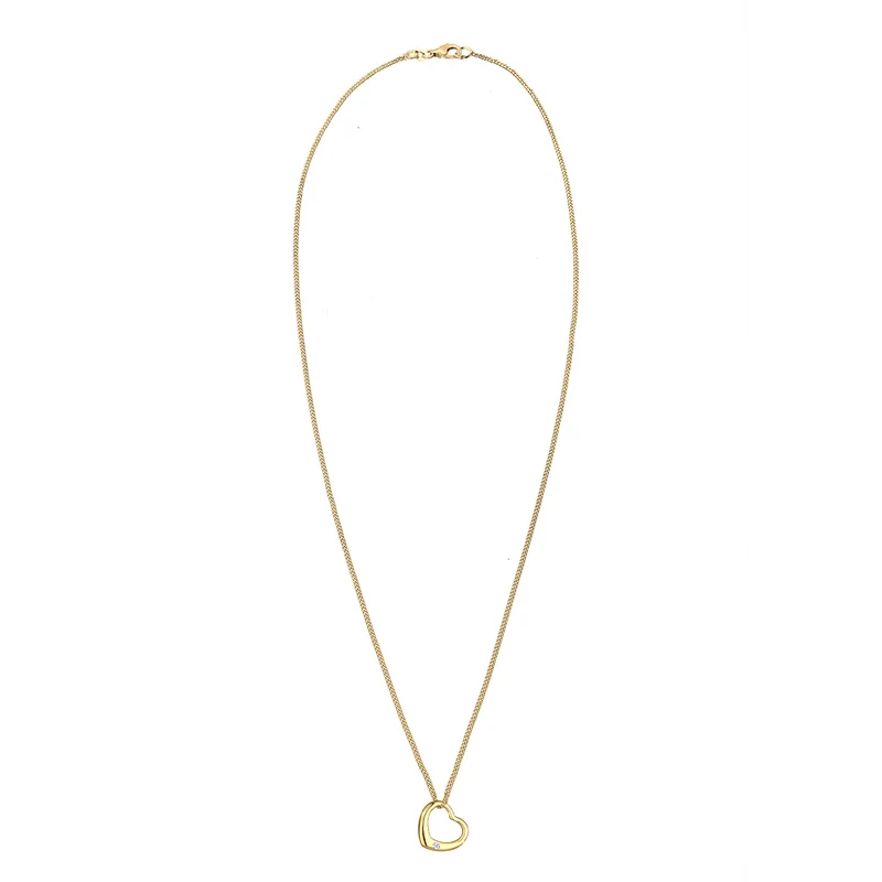 Halskette Herz | Diamant (Weiß, 0.03 ct)