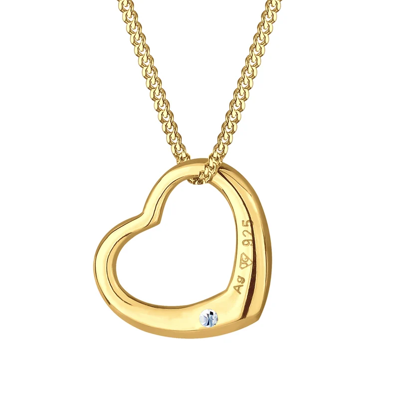 Halskette Herz | Diamant (Weiß, 0.03 ct)