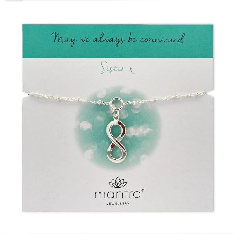 Sister Infinity Charm Bracelet in Sterling Silver