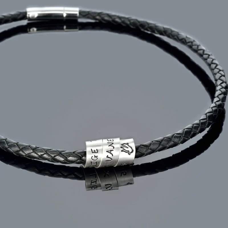 MÄNNERKETTE MIT GRAVUR HALSKETTE 925 SILBER SPIRALE SCHMUCK MANN