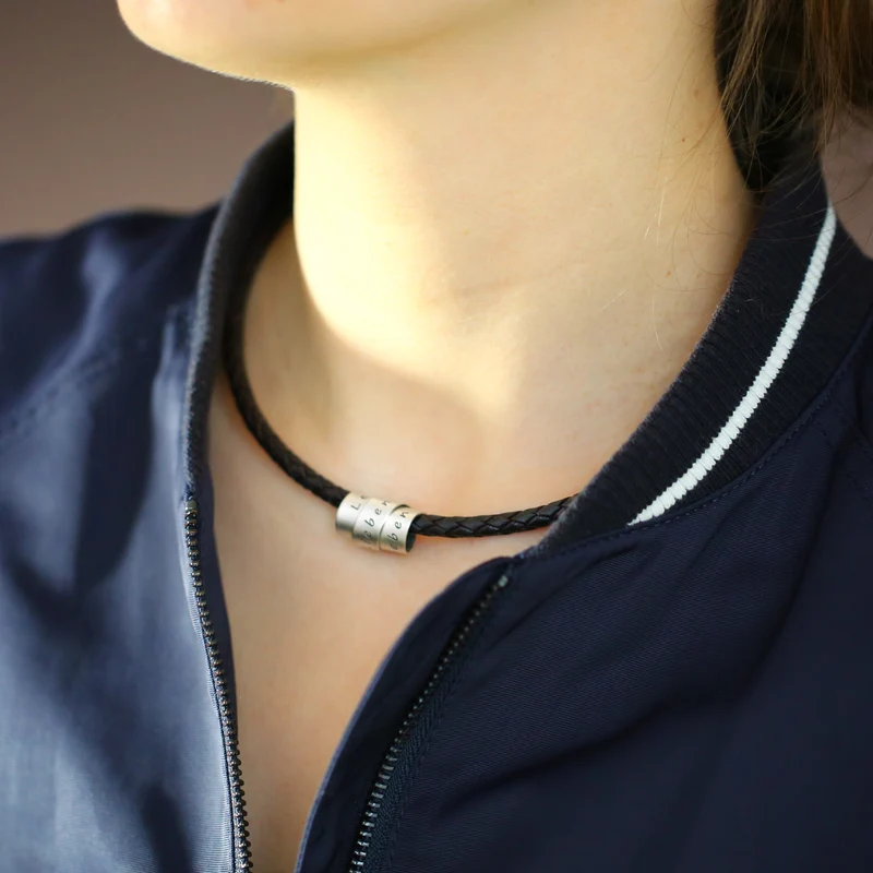 MÄNNERKETTE MIT GRAVUR HALSKETTE 925 SILBER SPIRALE SCHMUCK MANN