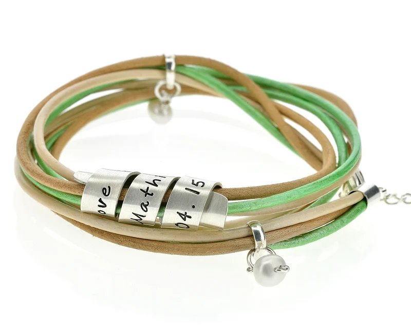 ARMBAND MIT GRAVUR, DESIGNERARMBAND, NAMENSARMBAND GALWANI