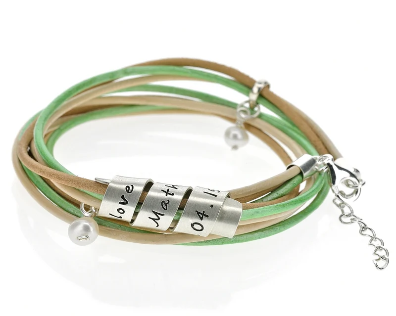 ARMBAND MIT GRAVUR, DESIGNERARMBAND, NAMENSARMBAND GALWANI