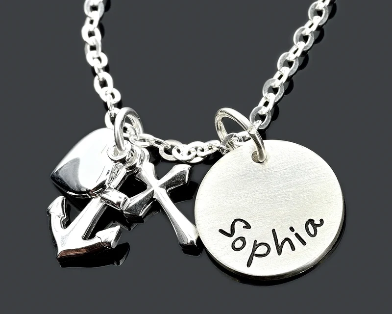SCHMUCK TAUFE, TAUFKETTE MIT GRAVUR, TAUFSCHMUCK SILBER