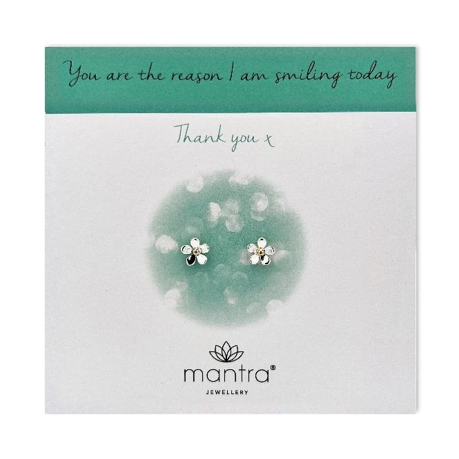 Thank You Daisy Earrings in Sterling Silver