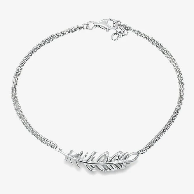 Silver Feather Bracelet