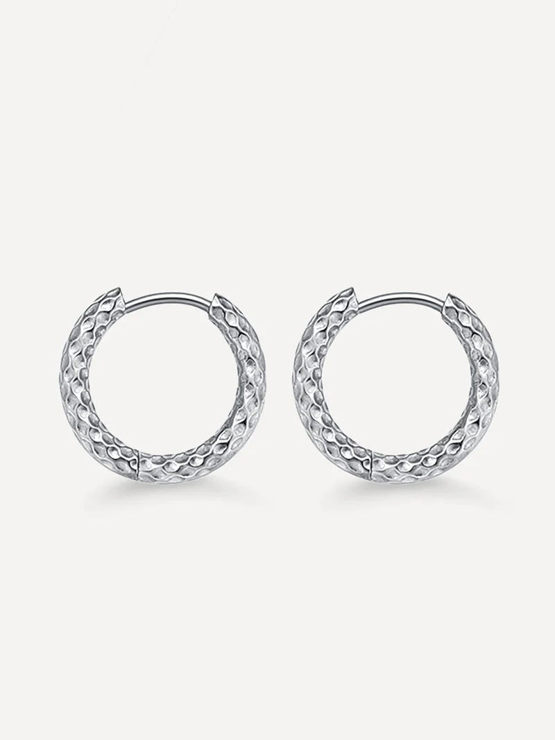 16mm TEXTURED HOOPS SMALL OHRRINGE