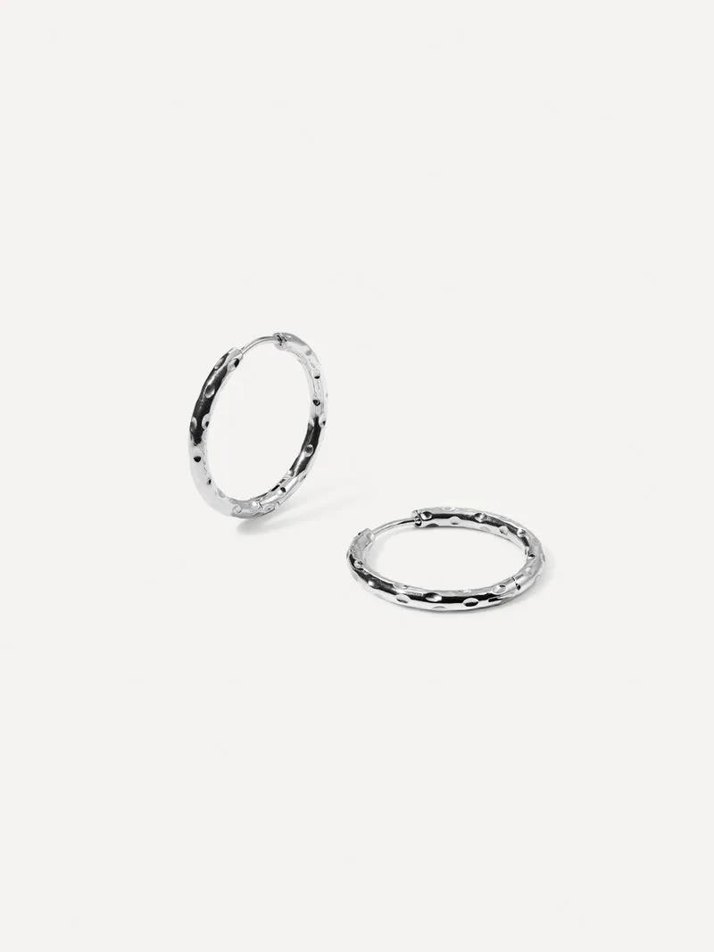 25MM TEXTURED HOOPS MEDIUM OHRRINGE