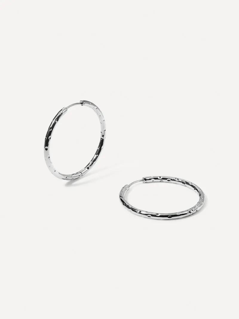 35MM TEXTURED HOOPS LARGE OHRRINGE