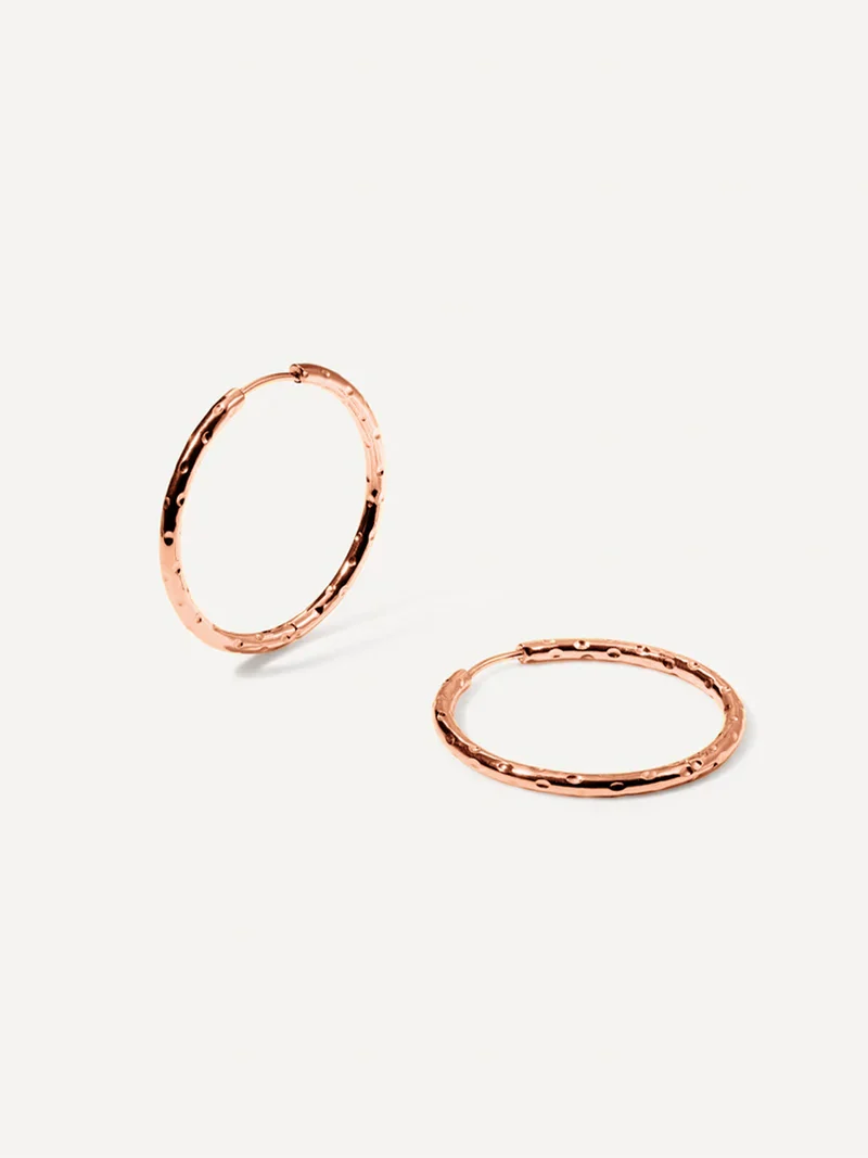 35MM TEXTURED HOOPS LARGE OHRRINGE