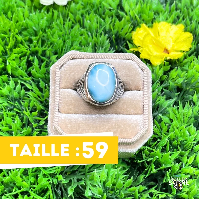 Larimar Battle Silber Siegelring #1