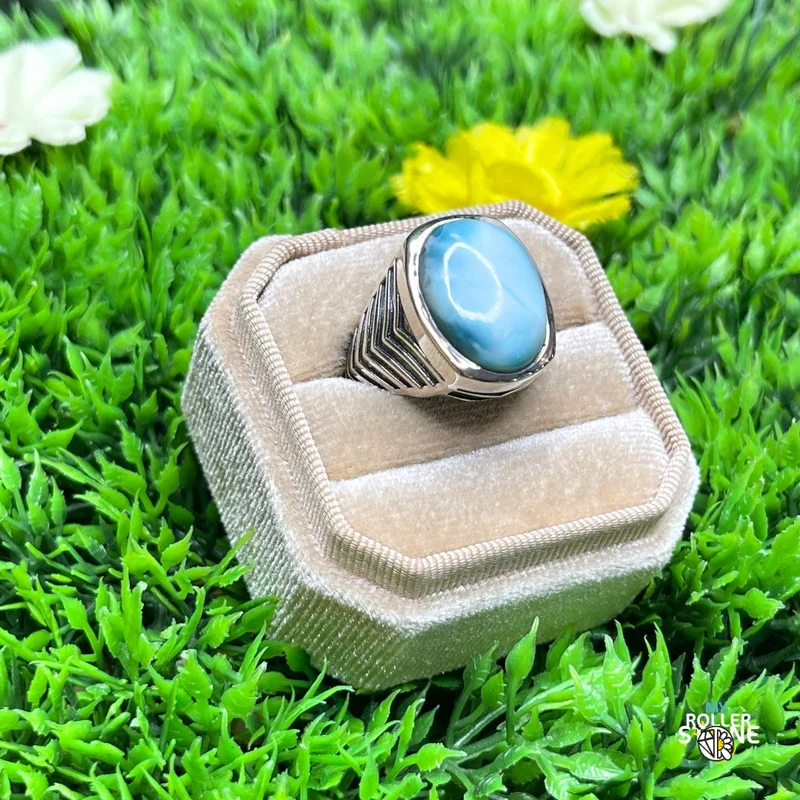 Larimar Battle Silber Siegelring #1