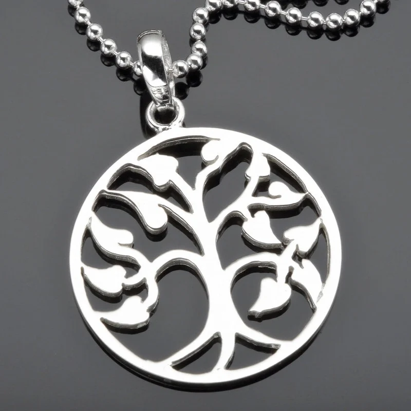 LEBENSBAUMHALSKETTE DAMEN, TREE OF LIFE KETTE, SILBERSCHMUCK OMA MUTTER