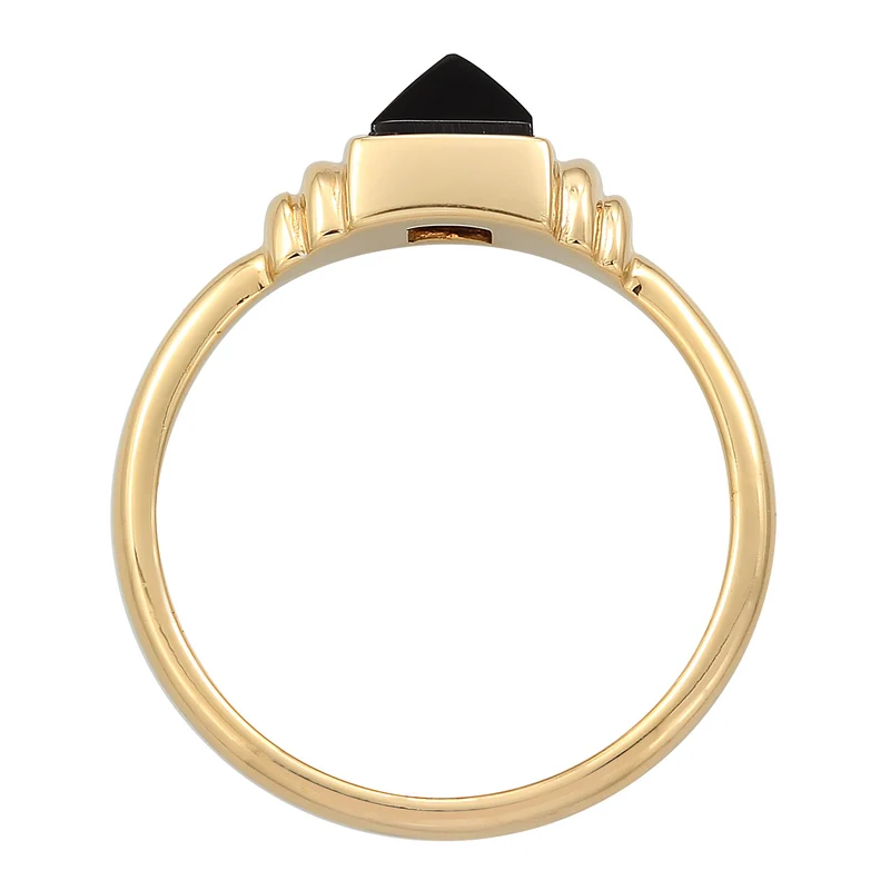 Solitär-Ring Quadrat | Onyx (Schwarz)