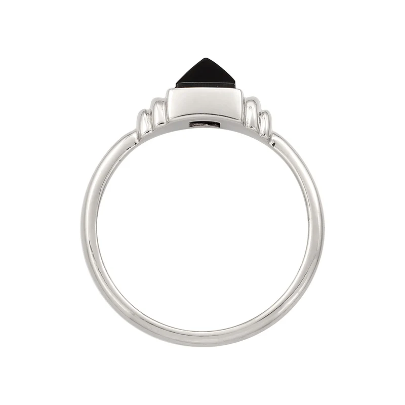 Solitär-Ring Quadrat | Onyx (Schwarz)