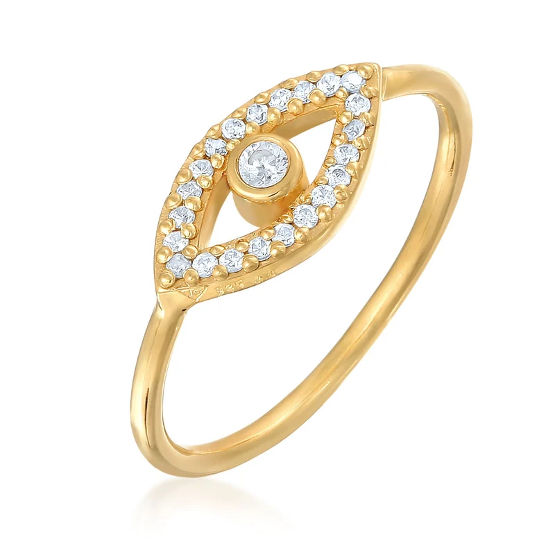 Ring Evil Eye | Kristall (Weiß)