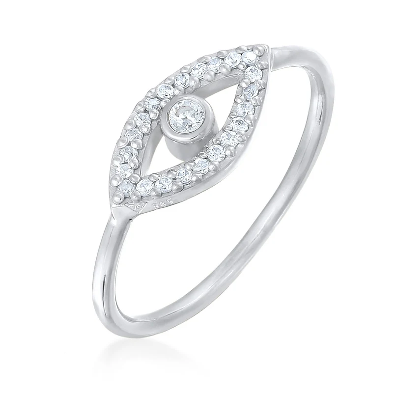 Ring Evil Eye | Kristall (Weiß)