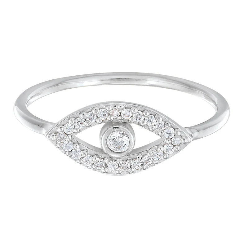 Ring Evil Eye | Kristall (Weiß)