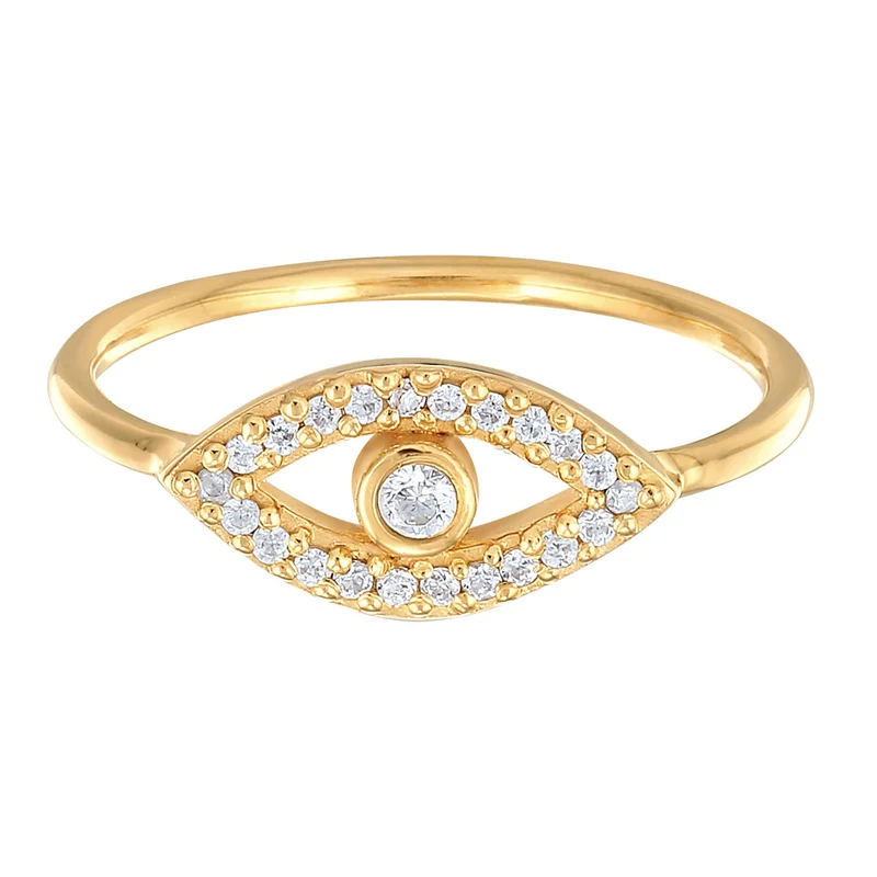 Ring Evil Eye | Kristall (Weiß)