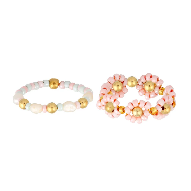 Ring 2er Set | Süßwasserperlen