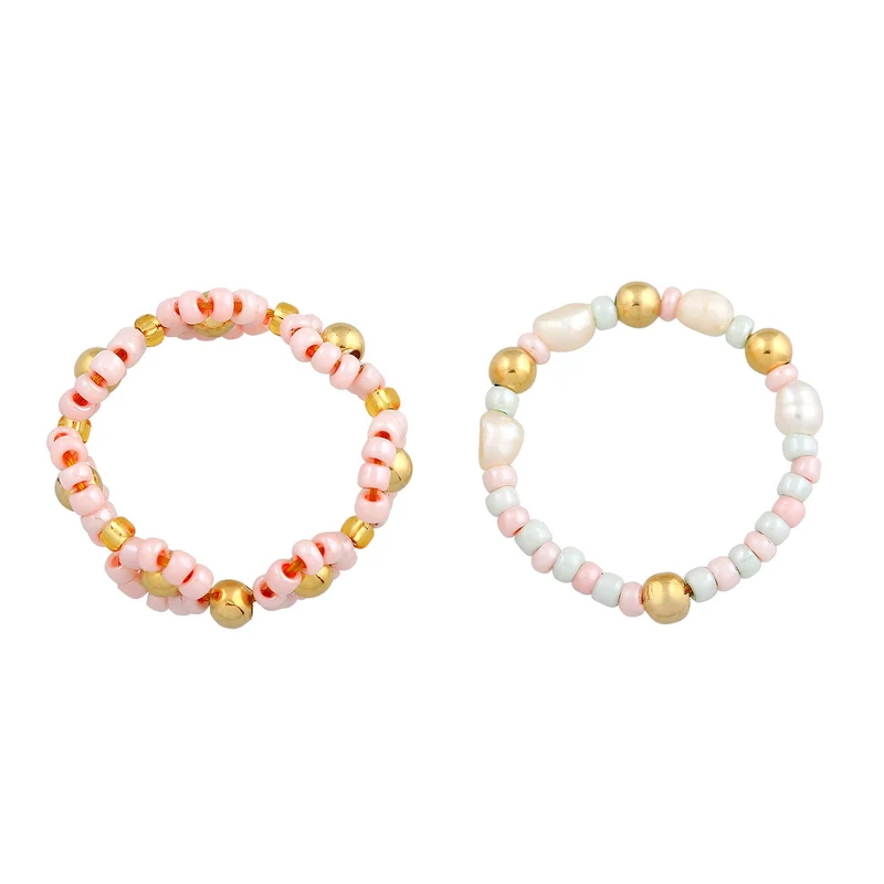 Ring 2er Set | Süßwasserperlen