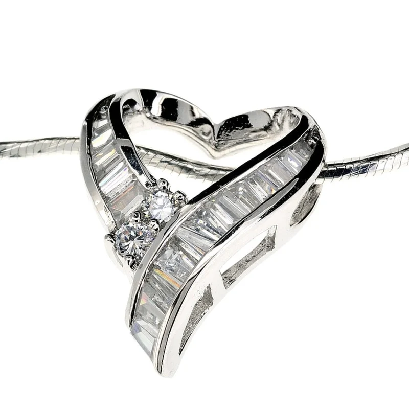 HERZ COLLIER, SCHMUCK ONLINE, DESIGNER KETTE, ZIRKONIA SCHMUCK