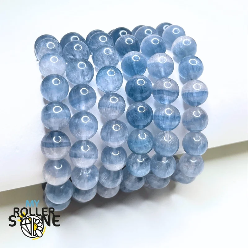 5A gestreiftes blaues Fluorit-Armband