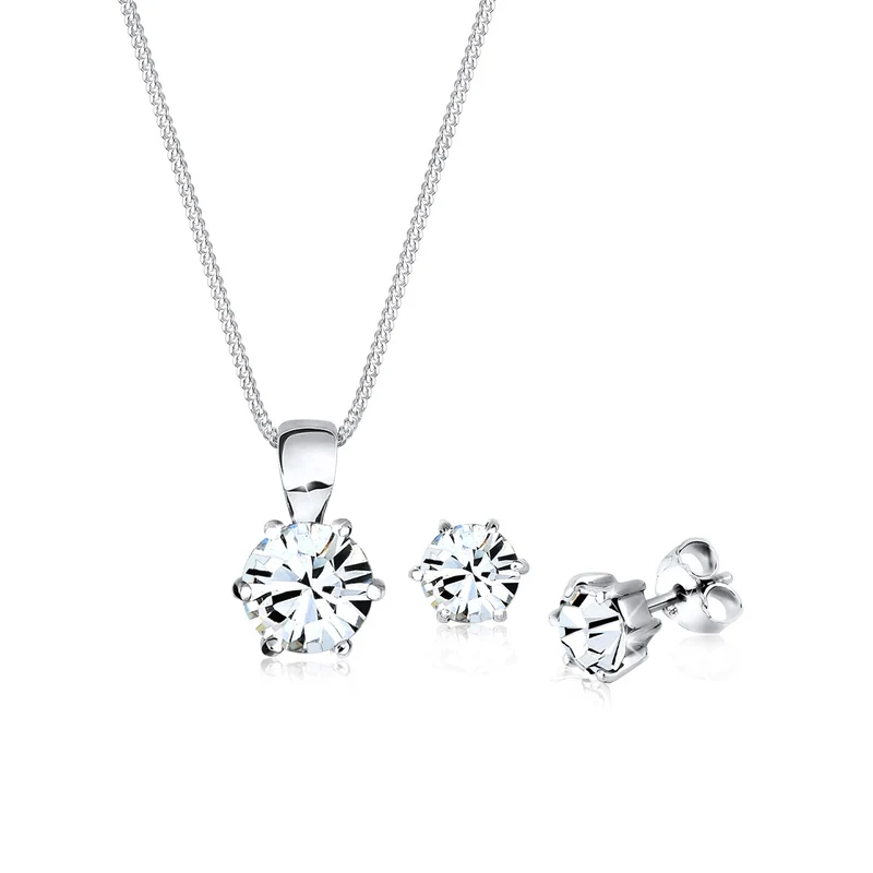 Schmuckset Basic | Mit Kristallen von Swarovski® (Weiß)
