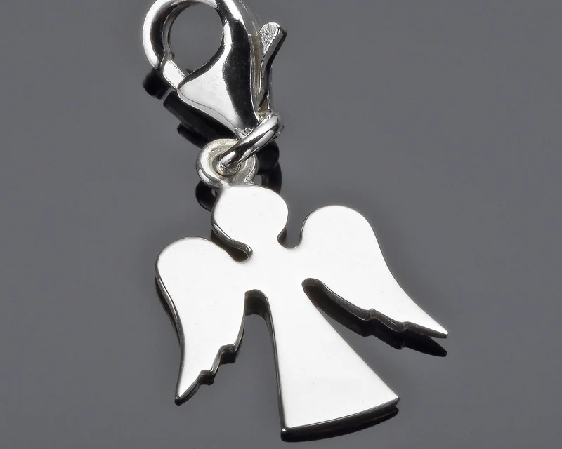 SCHUTZENGEL ANHÄNGER, ENGEL SCHMUCK, GESCHENK ZUR GEBURT, SILBER CHARM