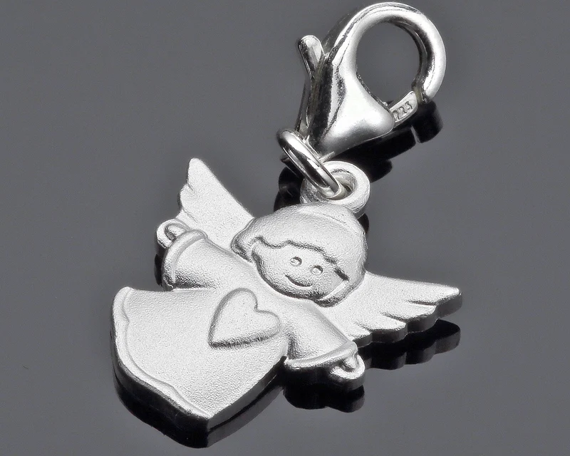 ENGEL ANHÄNGER 925 SILBER CHARM TAUFGESCHENK ENGELCHARM GESCHENK GEBURT
