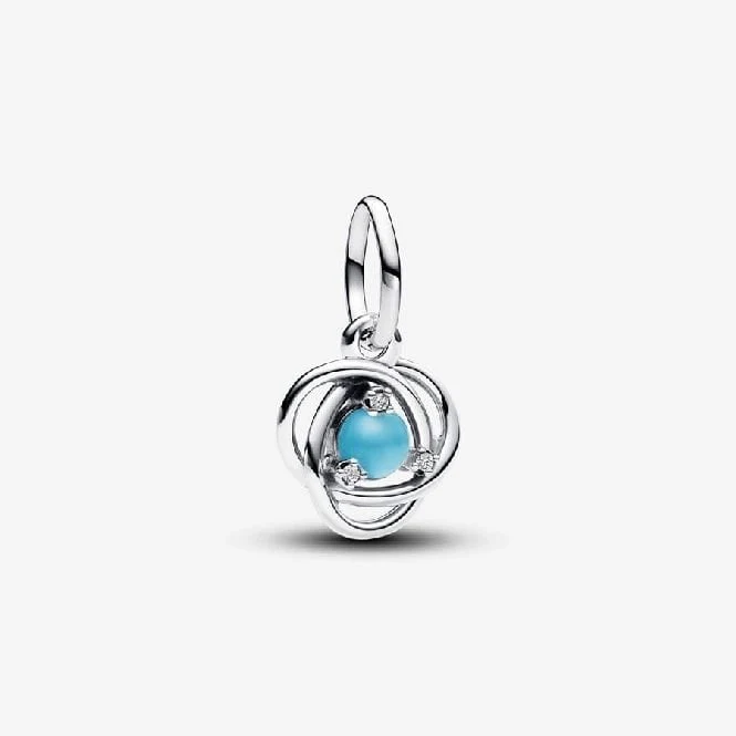 December Birthstone Eternity Circle Dangle Charms