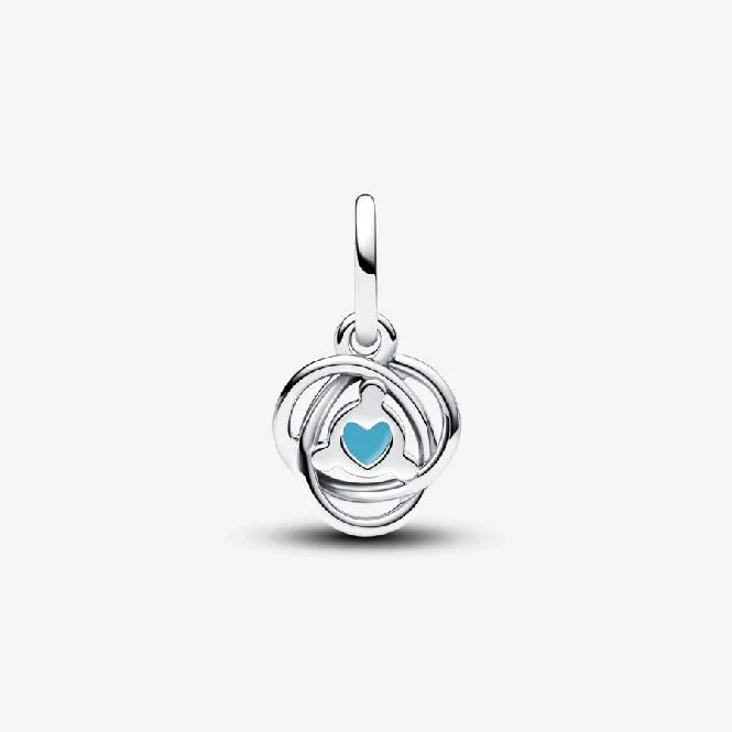 December Birthstone Eternity Circle Dangle Charms