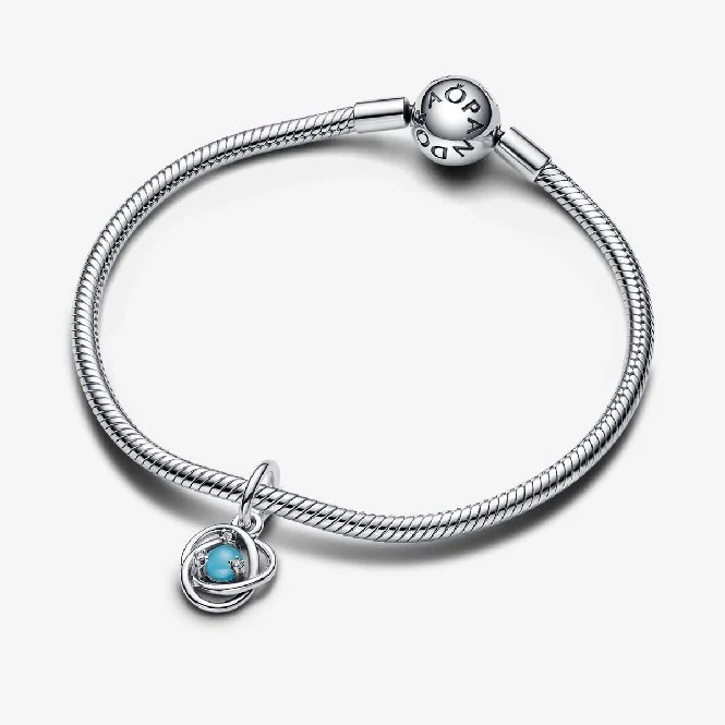 December Birthstone Eternity Circle Dangle Charms
