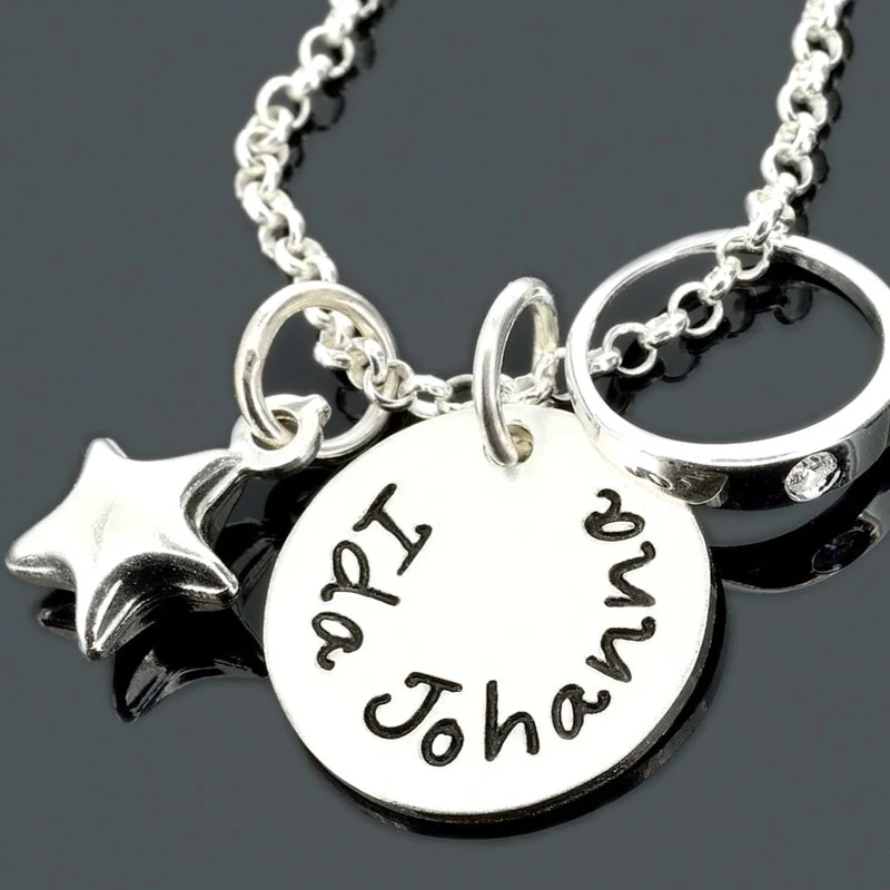 TAUFRING KETTE, TAUFSCHMUCK MIT GRAVUR, NAMENSKETTE TAUFE