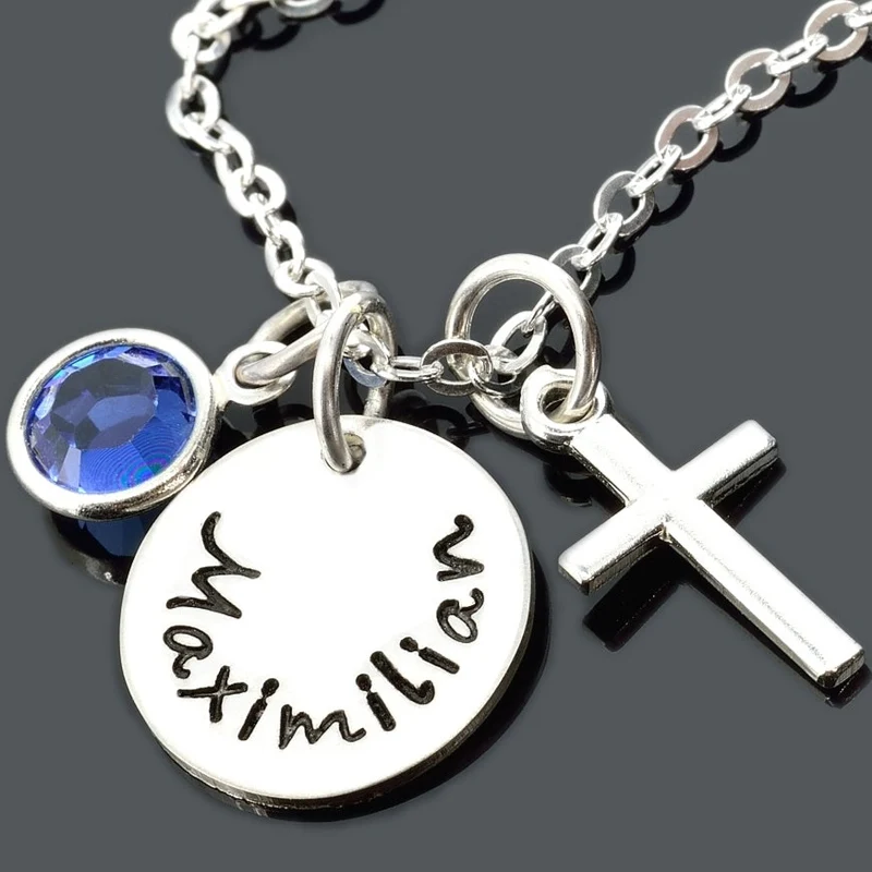 TAUFKETTE JUNGEN, TAUFSCHMUCK MIT GRAVUR, TAUFE KETTE