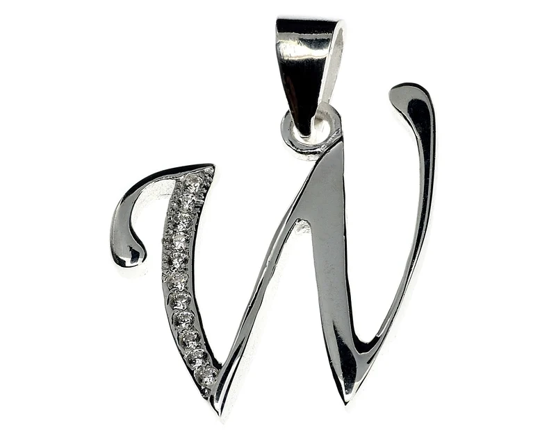 SCHMUCK BUCHSTABE W, SILBERCHARM, ANHÄNGER