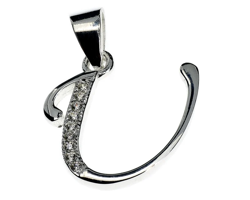 SCHMUCK BUCHSTABE U, SILBERCHARM, ANHÄNGER
