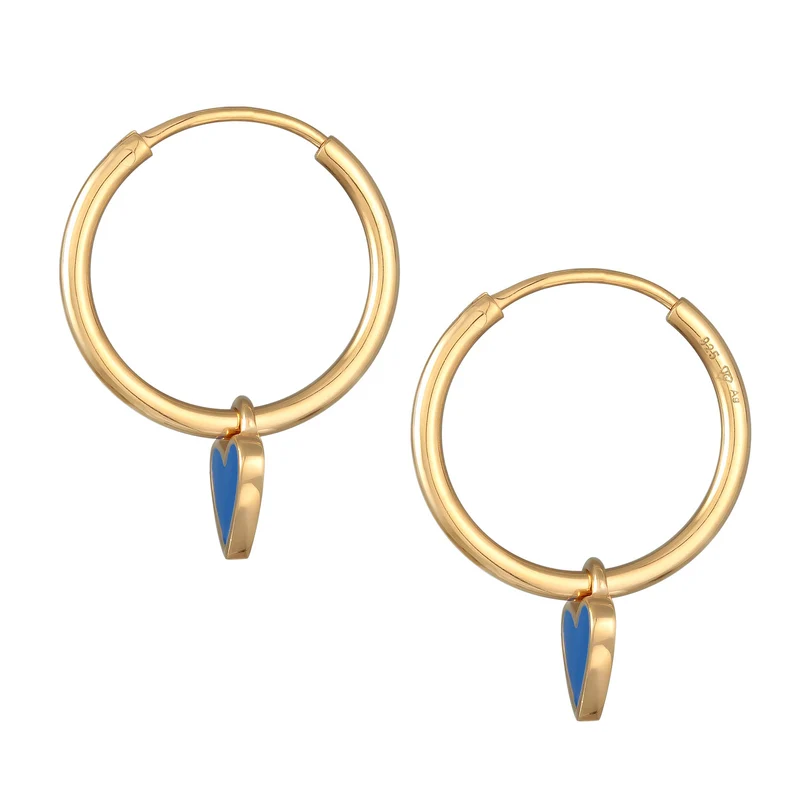 Creolen Herz | Emaille (Lila)