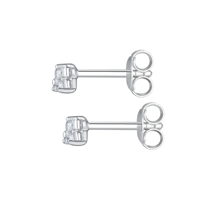 Ohrstecker Dreieck | Zirkonia (weiß)