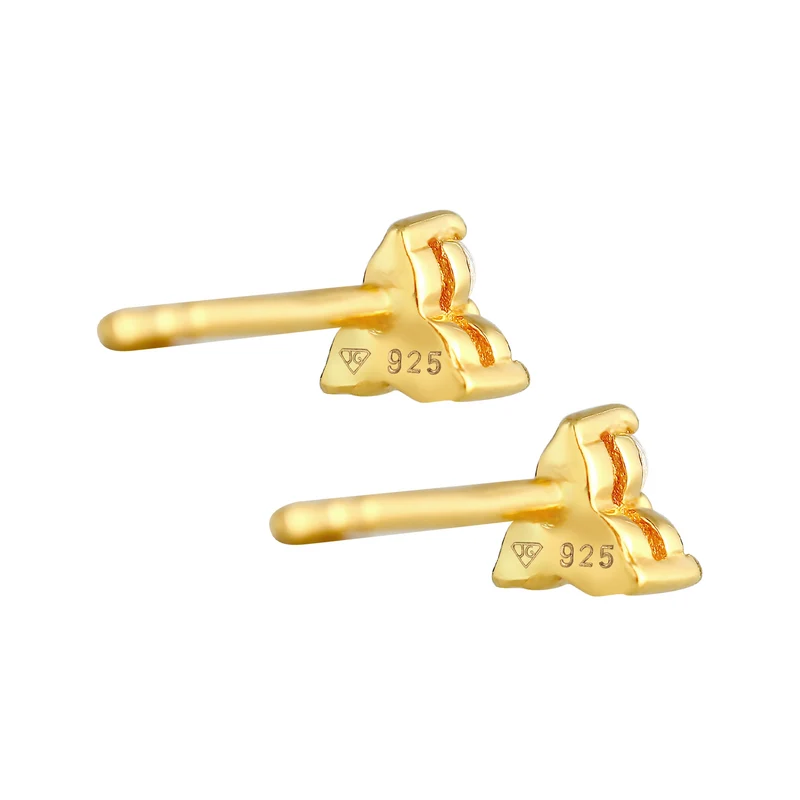 Ohrstecker Dreieck | Zirkonia (weiß)
