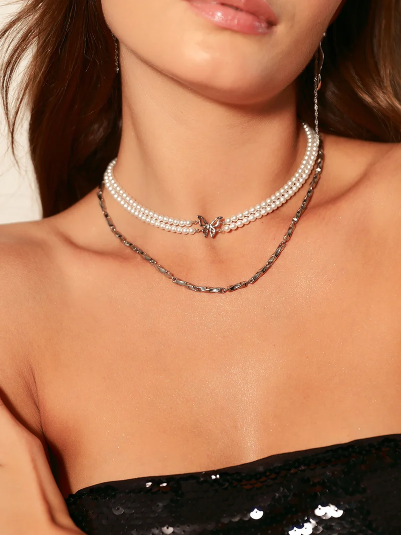 Butterfly Pearl Kette