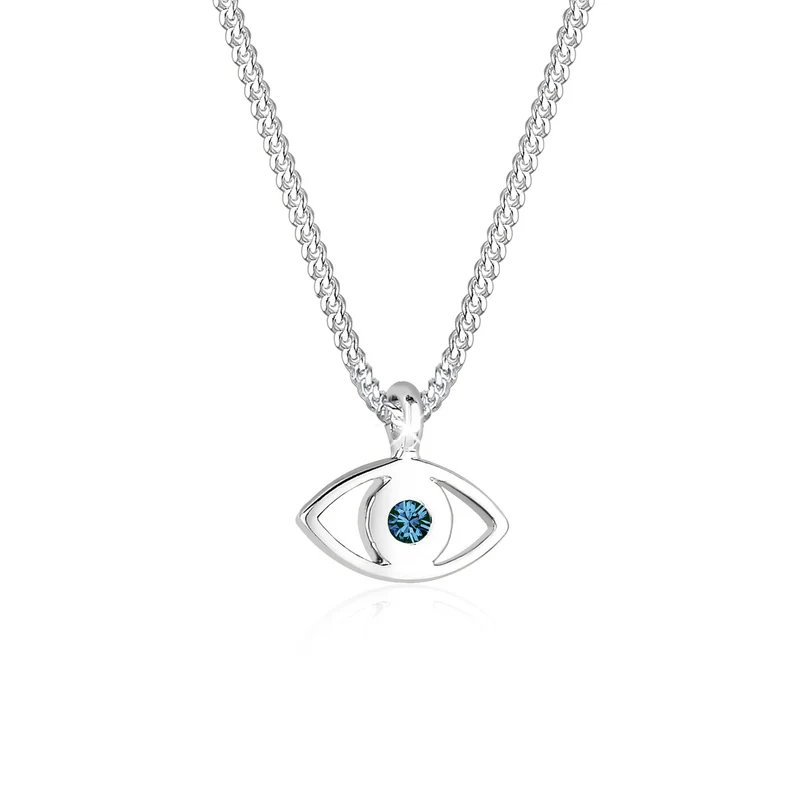 Halskette Evil Eye | Kristall (Blau)