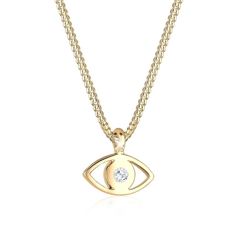 Halskette Evil Eye | Kristall (Blau)
