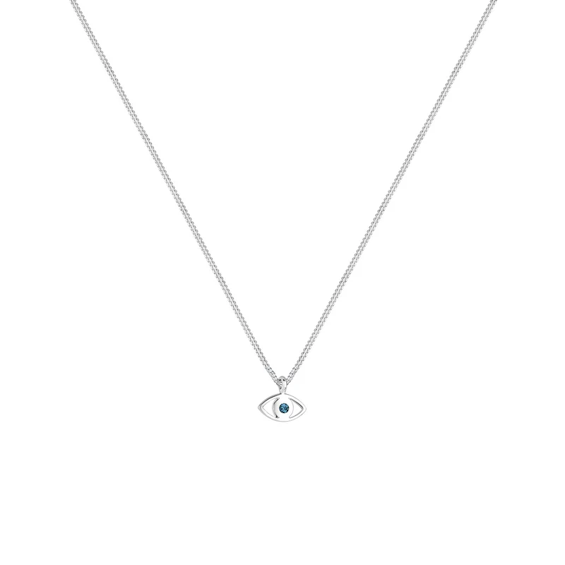 Halskette Evil Eye | Kristall (Blau)