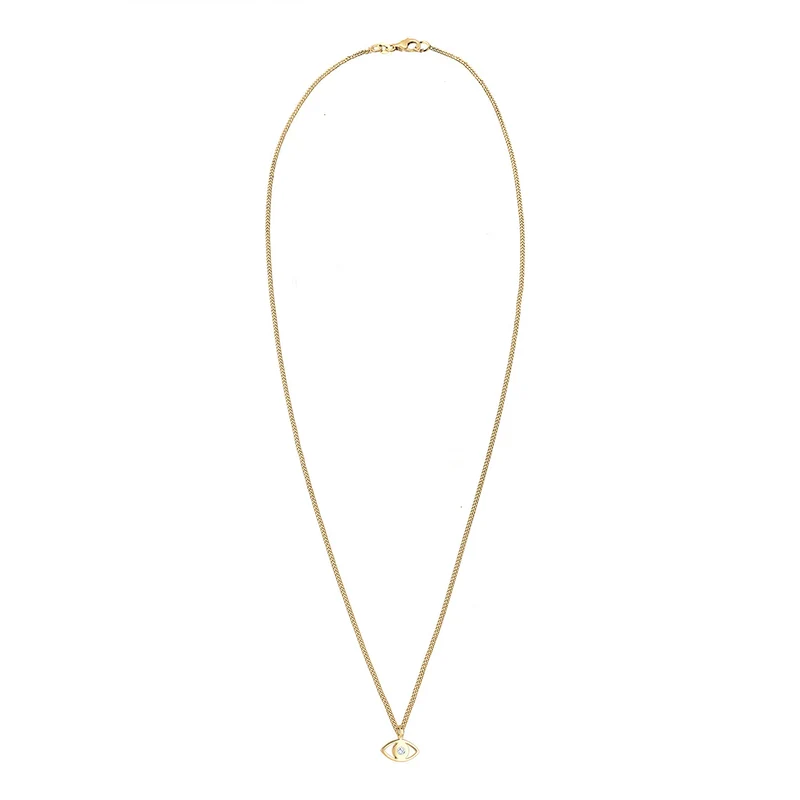 Halskette Evil Eye | Kristall (Blau)