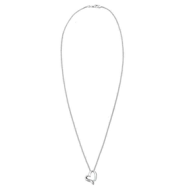 Halskette Herz Anhänger | Diamant (Weiß, 0.015 ct)