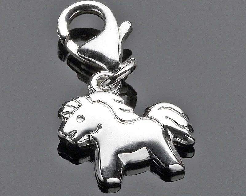 PFERDE ANHÄNGER, SILBERCHARM PONY, SILBERSCHMUCK 925 SILBER