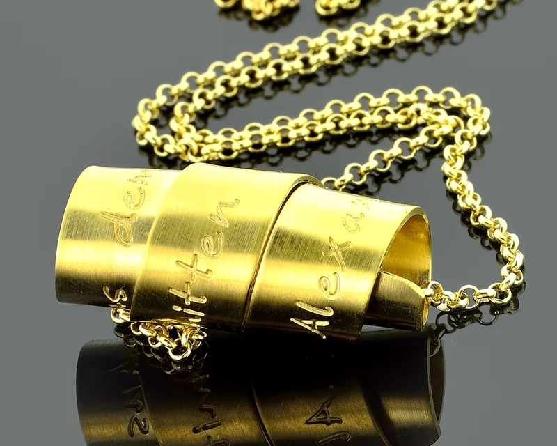 SCHMUCK MIT GRAVUR, NAMENSKETTE, KETTE GOLD, GRAVURSCHMUCK, GOLDSCHMUCK