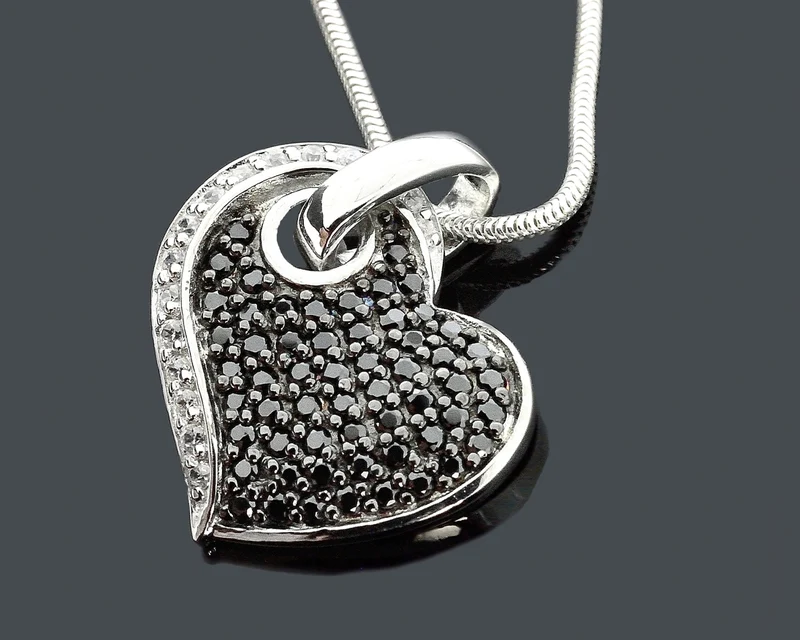 DESIGNERSCHMUCK, SCHMUCK ONLINE, HERZ KETTE SILBER, ZIRKONIA