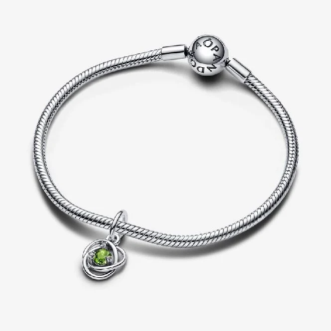 August Birthstone Eternity Circle Dangle Charms